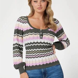 π Guess Chevron Knit Sweater